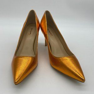 XYD Gold Pointy Toe Stilettos Heels Pumps D'Osay